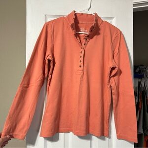 Natural Reflections Coral Button-Up Top